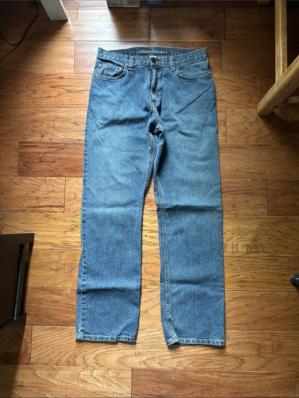 Eddie Bauer Straight-Leg Blue Denim Jeans